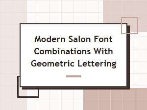 Geometric Lettering for Modern Salon Identity